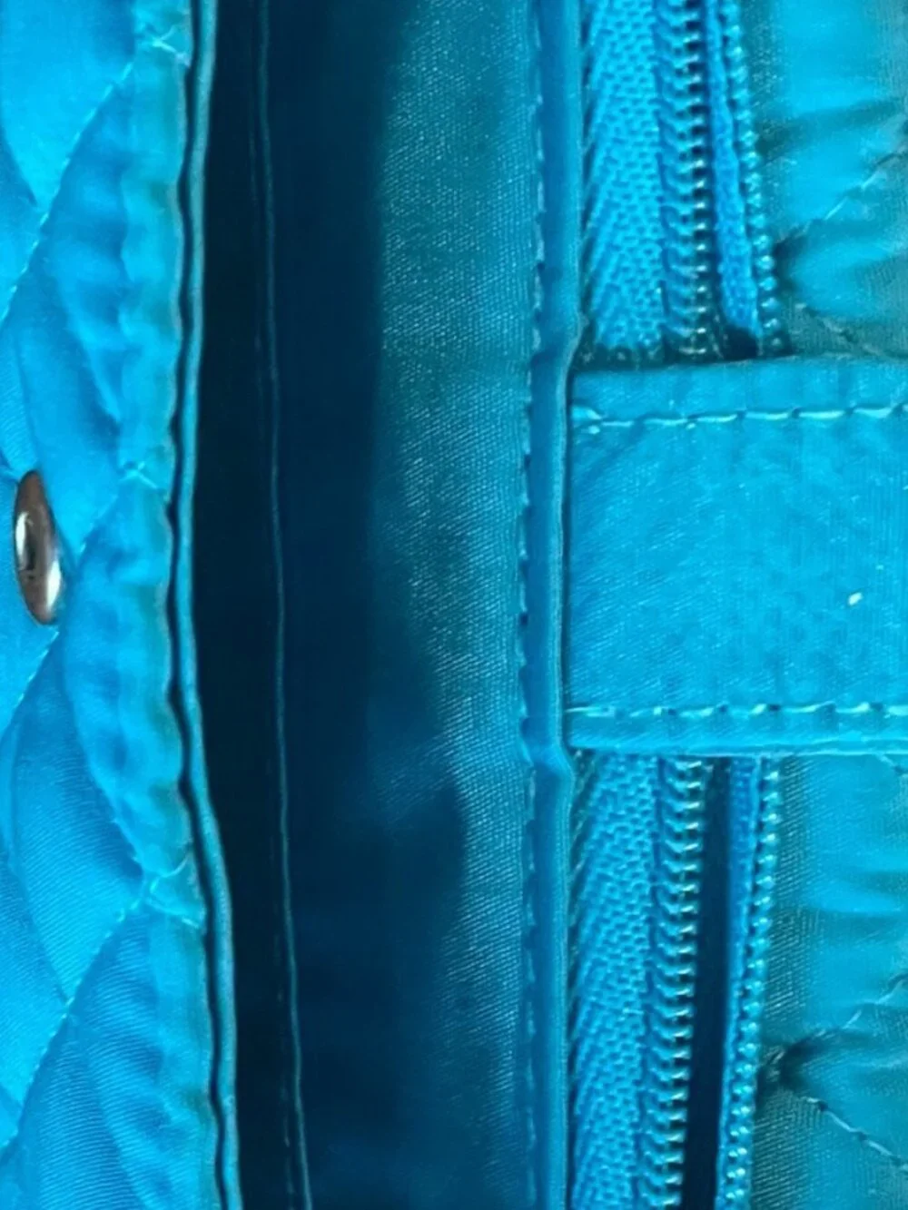 Vera Bradley Tri-Fold Snap Wallet Wristlet Turquoise NWOT - Picture 6 of 8